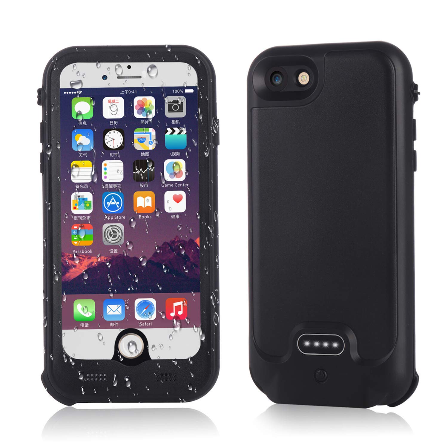 ELEOPTION Waterproof Battery iPhone 7 Case iPhone 8 Case, 3000mAh Slim Protective Portable Charging 