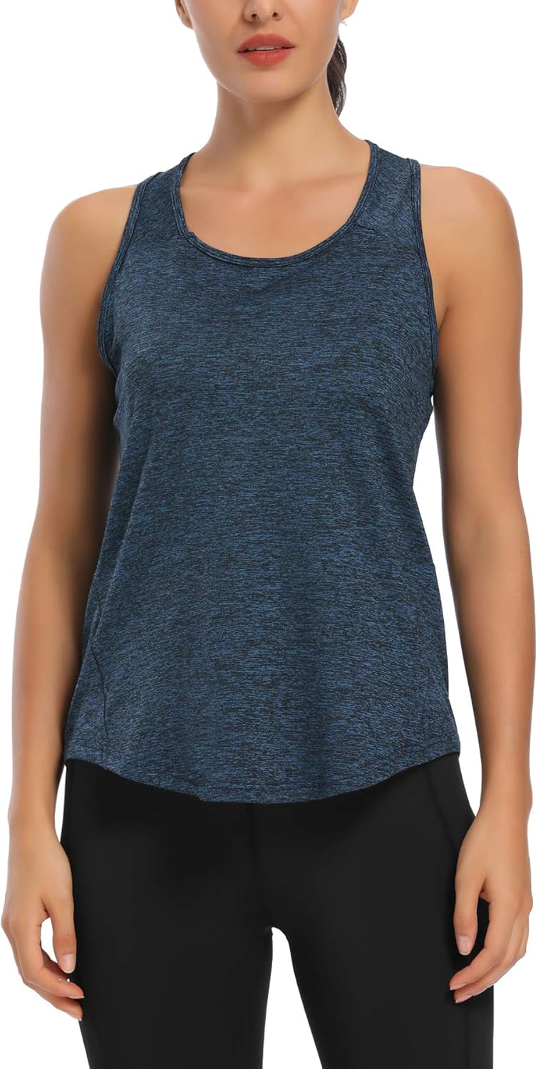 HLXFHB Workout Tank Tops for Women Gym Exercise Athletic Yoga Tops Racerback Sports Shirts: Clothing