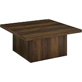 Coaster Devar 35.5-Inch Living Room Square Coffee Table, Dark Pine 710888 | Engineered wood, Occasional tables, Space for lamps decor and everyday essentials, Transitional living room styling