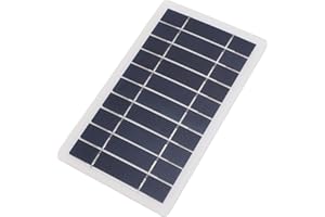 5W Solar Panel Charger, High Efficiency Monocrystalline Silicon, USB Solar Panel for Laptop Radio Mobile Phone
