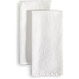 LK PureLife 100% Pure Flax Linen Kitchen Towels-20x27 Inch-Stonewashed Flax Linen-Extra Soft Quick Dry for Tea Towels Dish Towels Hand Towels-Set of 2-Off White