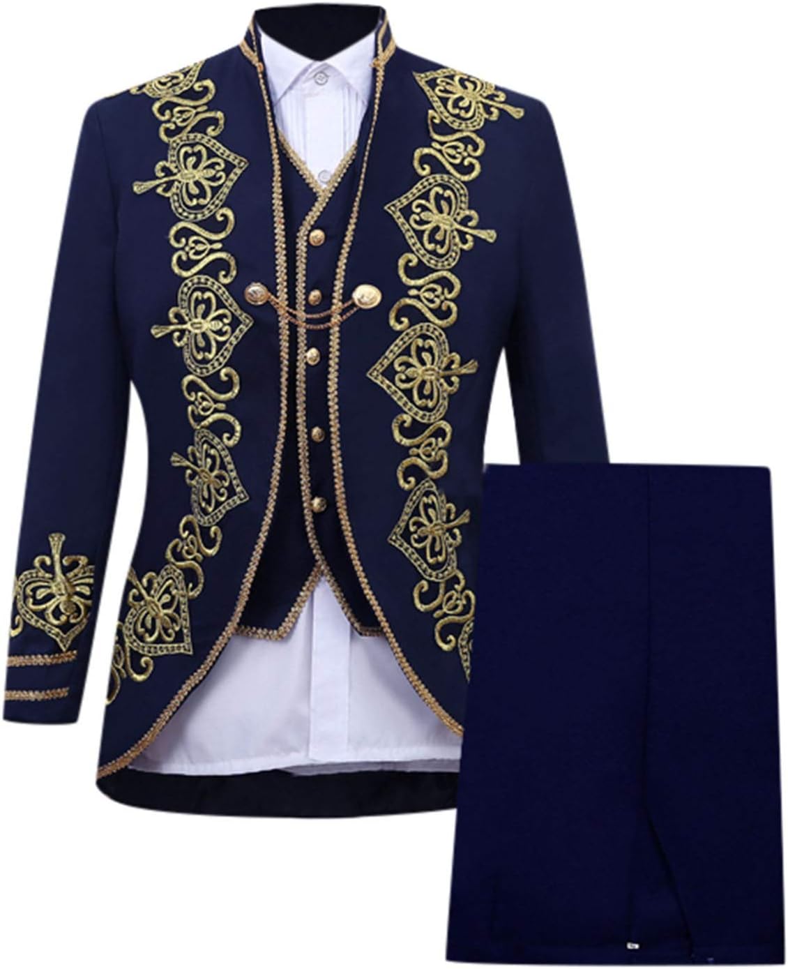 Disfraz medieval de 3 piezas para hombre, disfraz formal de Halloween