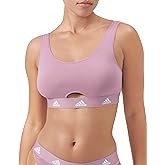adidas Womens Cotton Logo Scoop Bralette