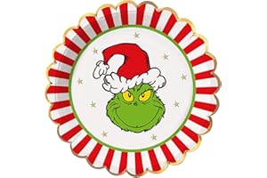 Arsemica Funny Christmas Paper Plates, 50 Count Disposable Christmas Dinner Plates, Winter Holiday Birthday Party Supplies, Christmas Home Dinner Table Decorations, 9 inch