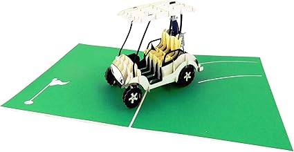 Amazon ゴルフカート 3d ポップアップグリーティングカード 退職 ハッピーバースデーカード 父の日カード ゴルフギフト ゴルフ愛好家 ゴルファーファンに Pop Card Express グリーティングカード 文房具 オフィス用品