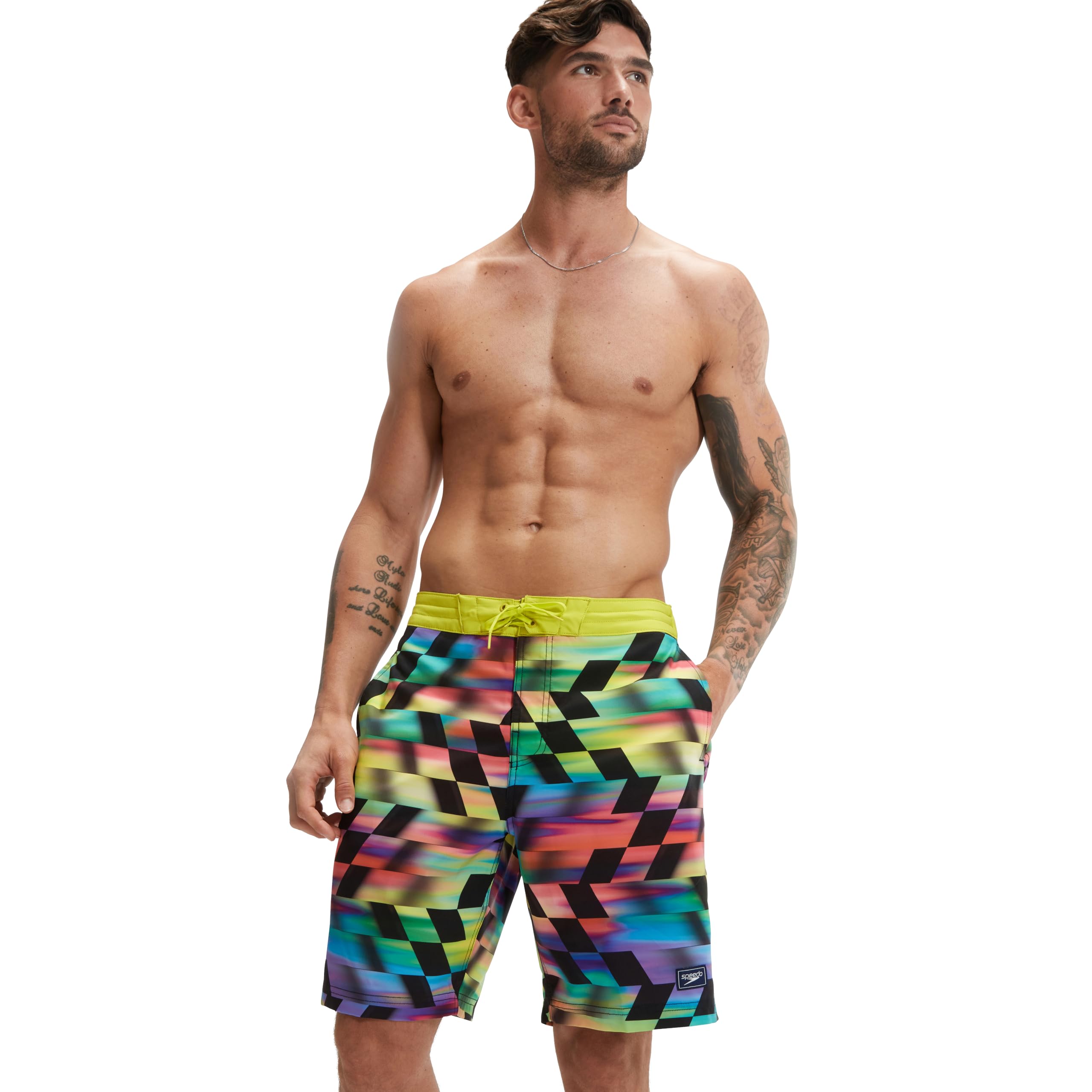 Speedo Men's Swim Trunk Knee Length Boardshort Bondi Printed Image Speedo Men's Swim Trunk Knee Length Boardshort Bondi Printed Image