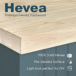 ARIEL Hevea Unfinished Butcher Block Countertop