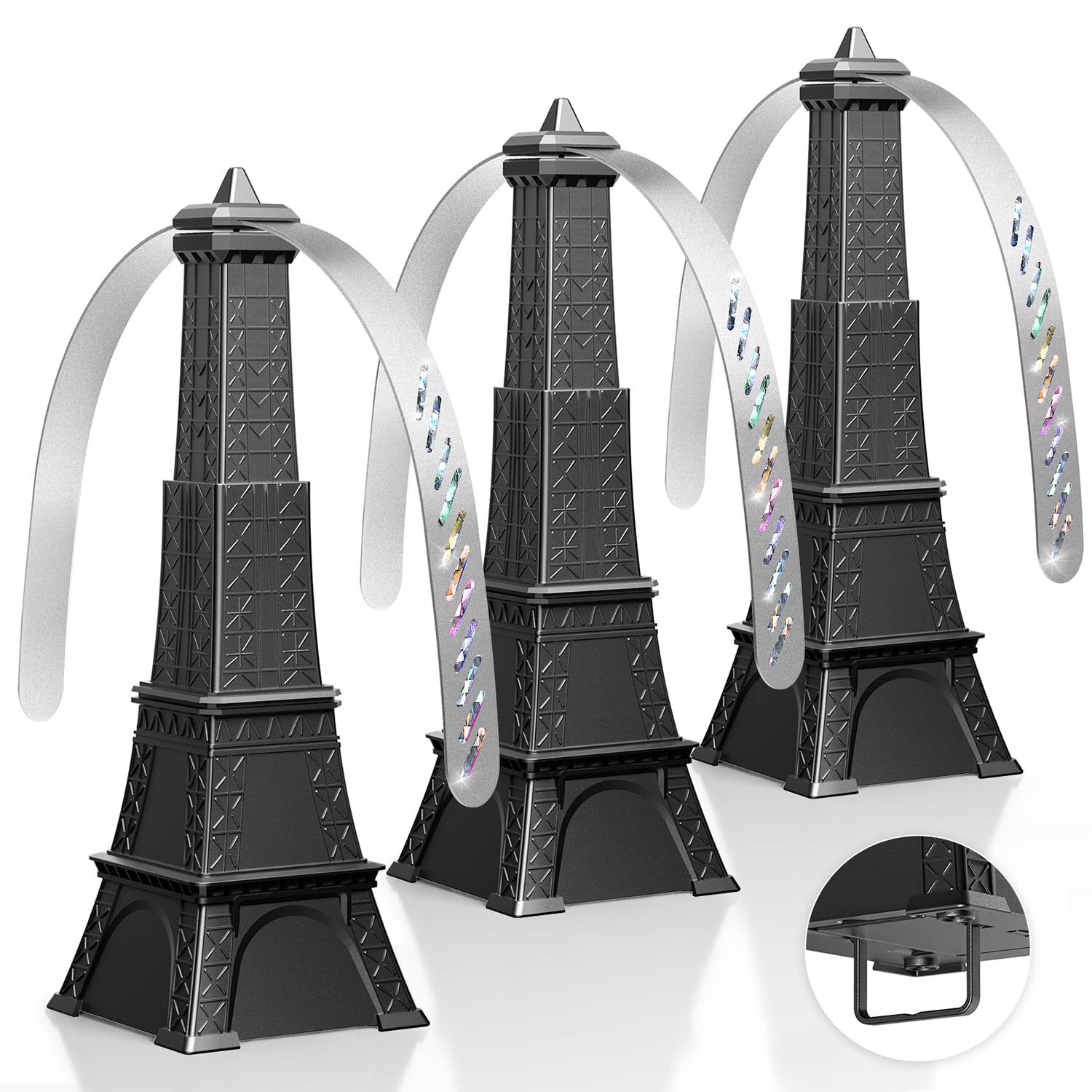 Photo 1 of Immerrity Fly Repellent Fan on Table?3 Pcs Foldable for Fly Fans Outdoor-Bug Mosquito Repellent with Holographic Blades for Patio or Food Table use Restaurant Party Barbeque