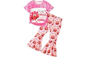 Ayzozuy Kids Toddler Girl Clothes Letter Print Graphic Top + Leopard Print Flare Leg Pants 2PC Summer Clothing Set