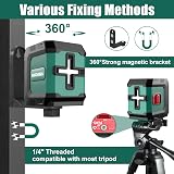 HYCHIKA Laser Level 15 M Green Self Leveling Cross Line with Magnetic Bracket view 5