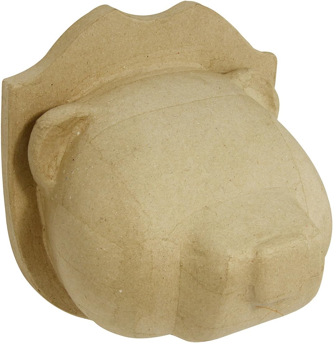 Décopatch Bear Trophy Head Mache, Brown, 11x15.3x17cm