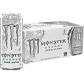 Monster Energy Zero Ultra, Sugar Free Energy Drink, 16 Ounce | Pack of 15