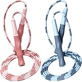 Redify Beaded Jump Rope for Kids,Tangle-Free Segmented Kids Jump Rope with Soft Anti-slip Handles,Adjustable Jumping Rope for Women
