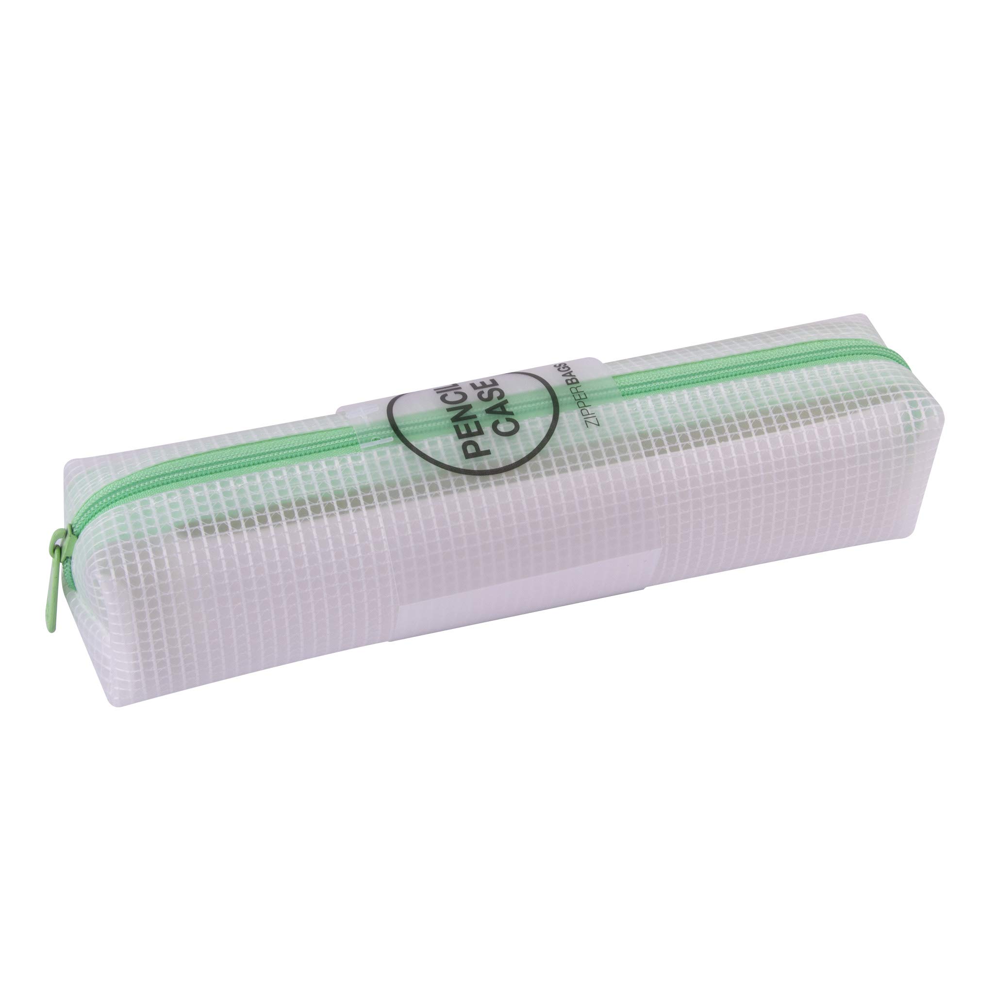 APLI 18700 – Translucent Zipper Bag Nordik Collection Zipper, Green, Measures 210 x 45 x 45 mm