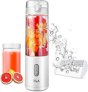 Portable Blender, Portable Smoothie Blender Personal Size Blender, Juicer Cup for Outdoor Picnic Travel Gym, Total Capacity 700ml, Excellent Gift Set (White)