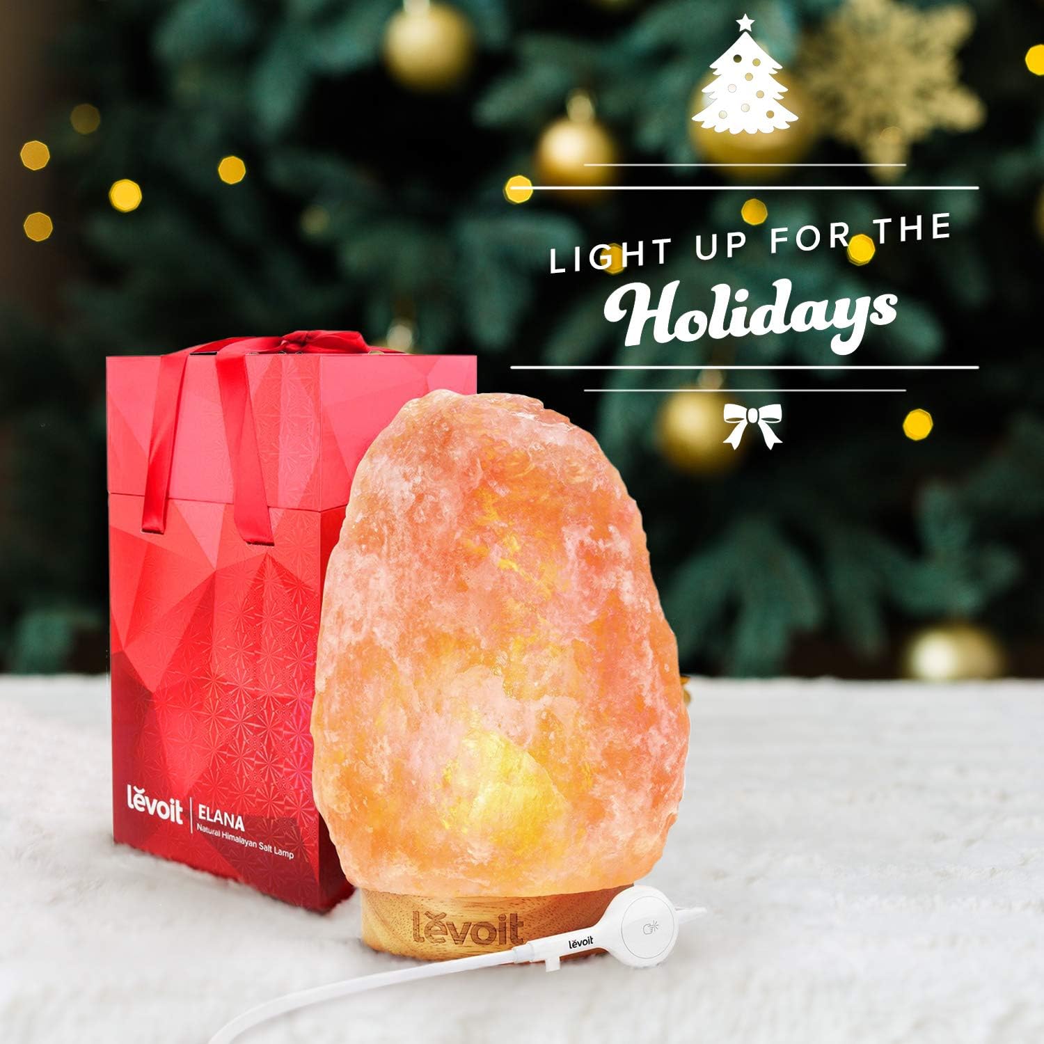 Home & Garden Levoit Elana Himalayan Salt Lamp Natural Himilian