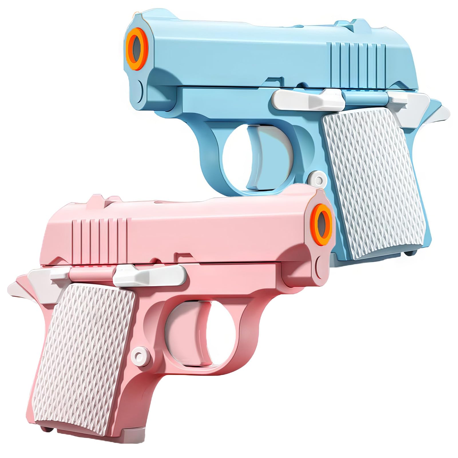 Photo 1 of Hikewintoy Cool Fidget 1911 Toy Gun, 2 Pack 3D Printed Mini Stress Relief Toys, Fidget Toys Suitable for Relieving ADHD & Anxiety Relief, for Adults and Kids (Pink Blue)