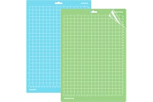 WISYOK 12x8.5 Inch Cutting Mats for Cricut Joy Xtra, 2-Pack Reusable Adhesive Mats (Standard, Light Grip) for Crafts, Quilting, Sewing