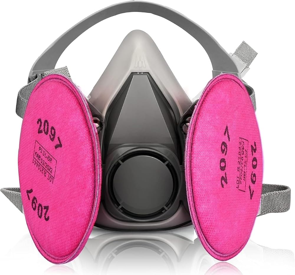 sykua Reusable Respirator Mask with 2097 Filters - Spray Paint Gas Dust Sanding