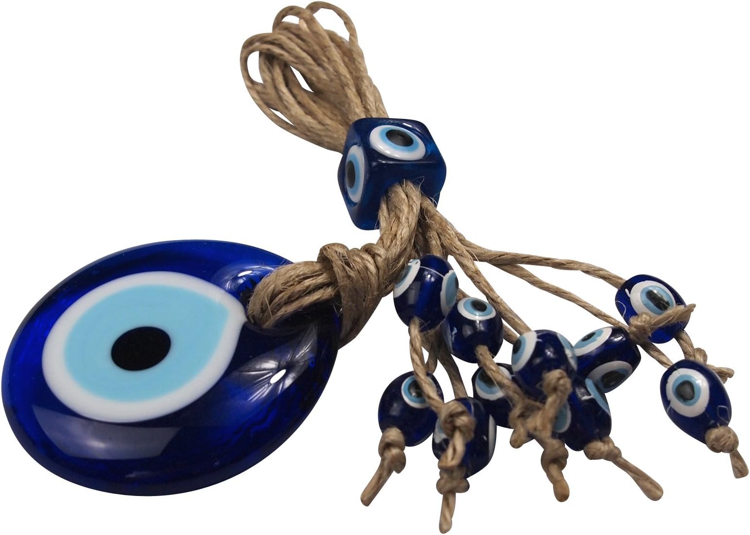 Evil Eye Turkish Eye – Wall Hanging with Linen Threads