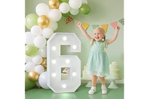 JoyMuse 2.3FT Marquee Numbers, Light up Numbers Birthday Decorations for Girls Birthday Party Anniversary Backdrop
