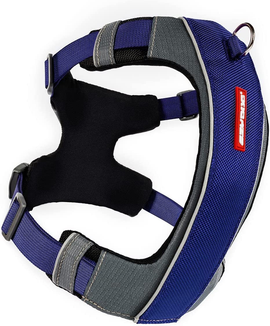 EzyDog X-Link Harness | Dog Harness, Medium, Blue, Reflective Stitching, No Pull, Breathable Material