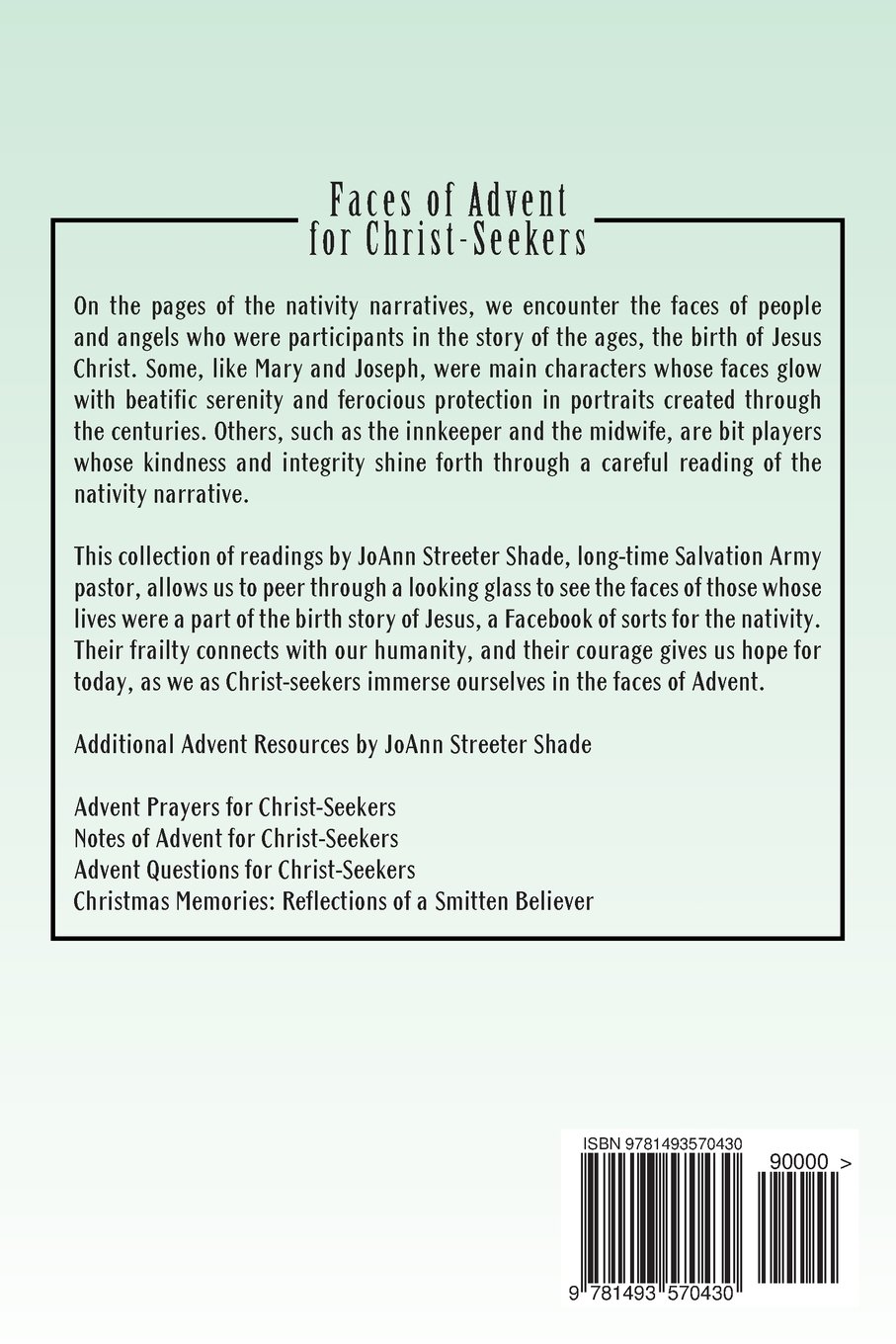 Faces Of Advent For Christ Seekers Volume 4 Joann - 