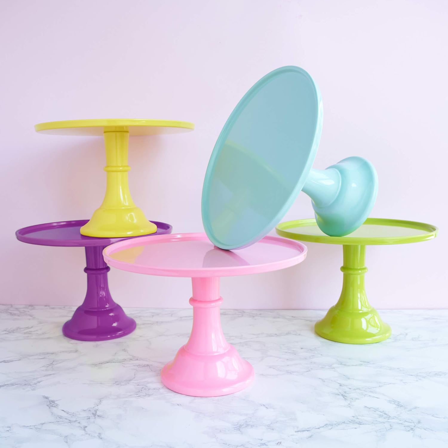  | Twine Yellow Melamine Cake Stand, Cupcake Stand, Home Decor, Food Service, Dessert Accessory, Yellow, Set of 1: Cake Stands