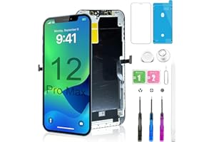 ZHUOFUYXCH for iPhone 12 Pro Max Screen Replacement Kit Full FHD+ LCD Display with Repair Tool - Compatible with Model A2342/A2410/A2412/A2411 (6.7 Inch)