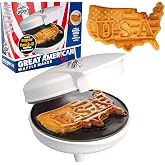 America's 250th Birthday USA Waffle Maker, XL 7.5" Patriotic Waffle Pancake | Electric Nonstick Waffler Iron, Even Heating, Festive Spirit Party Summer Breakfast Baker with Recipe Guide, Gift for Him Her