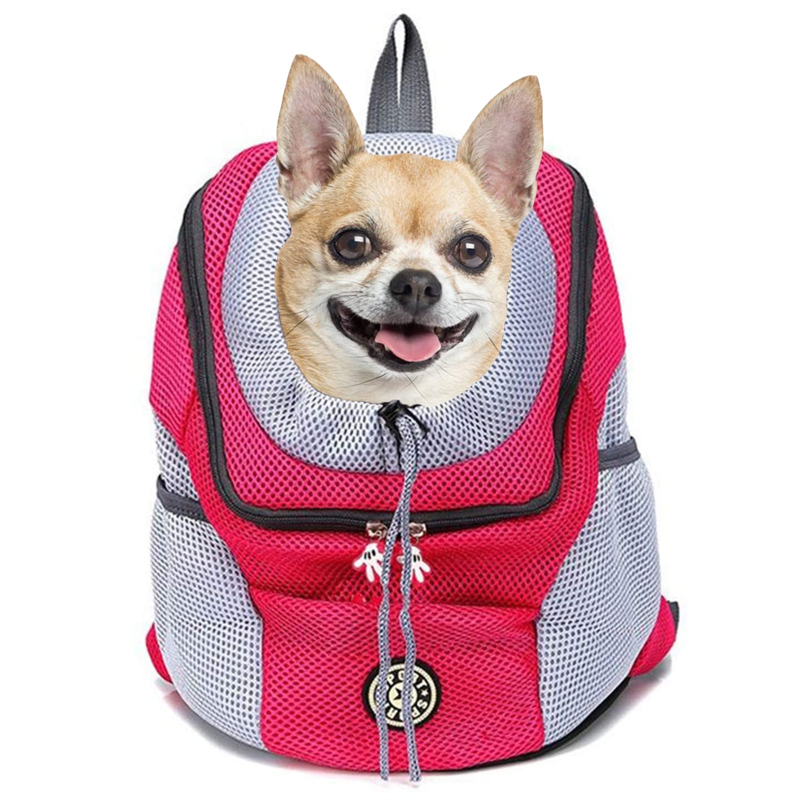 ESPFHN Dog Carrier Backpack Head Out Breathable Backpack Waterproof Bottom Backpack for Small Dogs Cats Puppy Pet Carrier Backpack Adjustable Padded Shoulder Backpack for Hiking Outdoor Travel