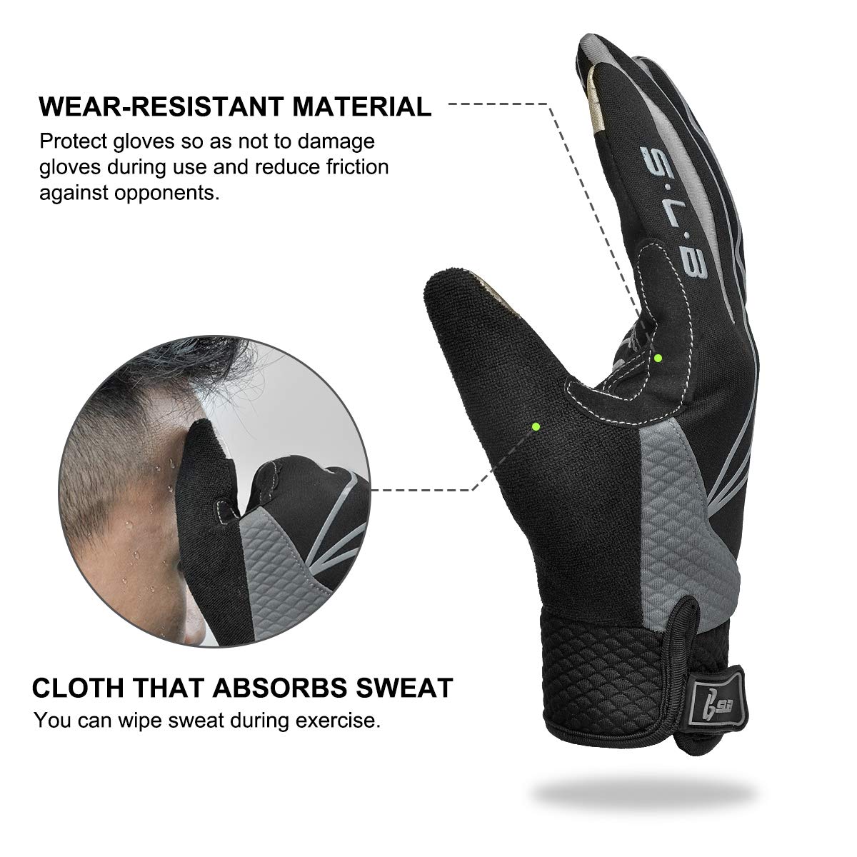 Cycling Gloves, Waterproof Touchscreen in Winter Outdoor Gel Padded Breathable Bike Gloves, Adjustable Size Full Finger Warm Gloves Men Women