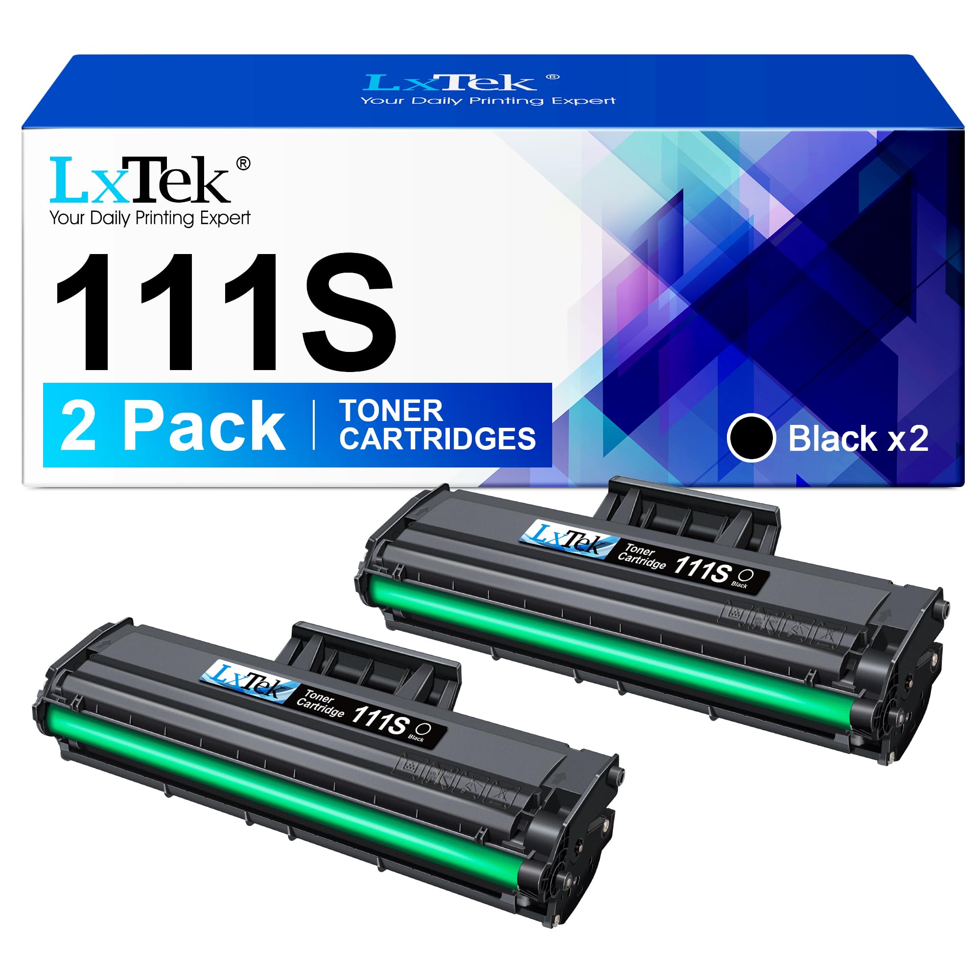 LxTek D111L Compatible Toner Cartridge Replacement for Samsung D111S MLT-D111S for Xpress M2026W M2026 M2070W M2070 SL-M2026 SL-M2070 SL-M2026W SL-M2070W SL-M2070FW M2020 M2020W M2022W (Black, 2-Pack)