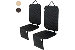 ML MOMNLITTLE MomnLittle Car Seat Cover 2 Pack Waterproof Non-Slip Car Seat Protector Mat for Child Safety Car Seat (2 Pack Black)