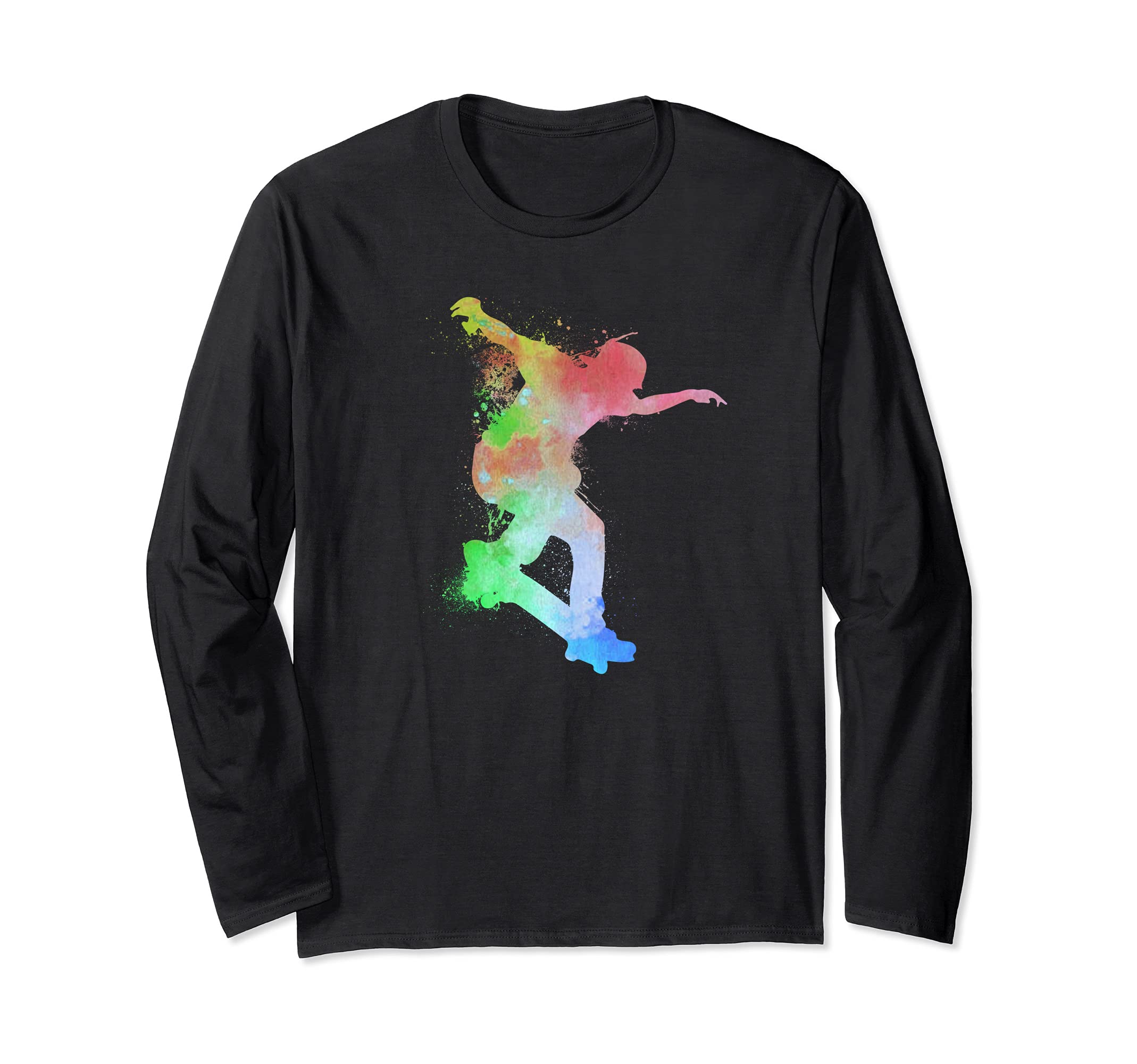 Skateboard Skateboarder Watersplash Skater - Skateboarding Long Sleeve T-Shirt