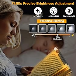 HIONXMGA Book Reading Light,Silent Touch Book Lamp