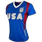 Icon Sports Official Licensed U.S. Soccer 4 Star USWNT Players Women's Gameday Shirts Football Tee Top
