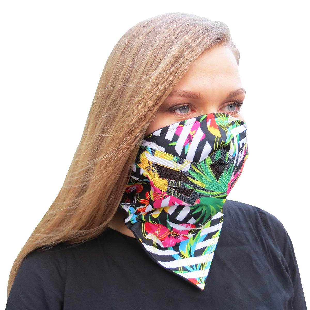 Grace Folly Half Face Mask for Cold Winter Weather. Use this Half Balaclava for Snowboarding, Ski, Motorcycle. (Many Colors) (Floral)