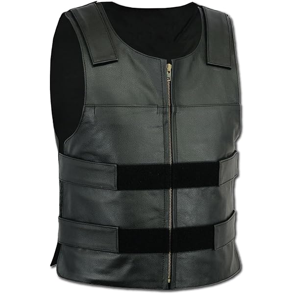Amazon.com: Women Bullet Proof style Leather Motorcycle Vest