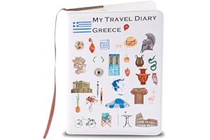 LQRI Greece Travel Gift My Travel Diary Greece Leather Notebook Greece Vacation Gift For Greece Traveller (Greece)