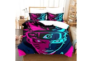 YIYI SMILE Anime Japanese Bedding Set Duvet Cover Set Lightweight Comforter Cover Breathable for Kids Boys Twin:68 * 86IN AA20