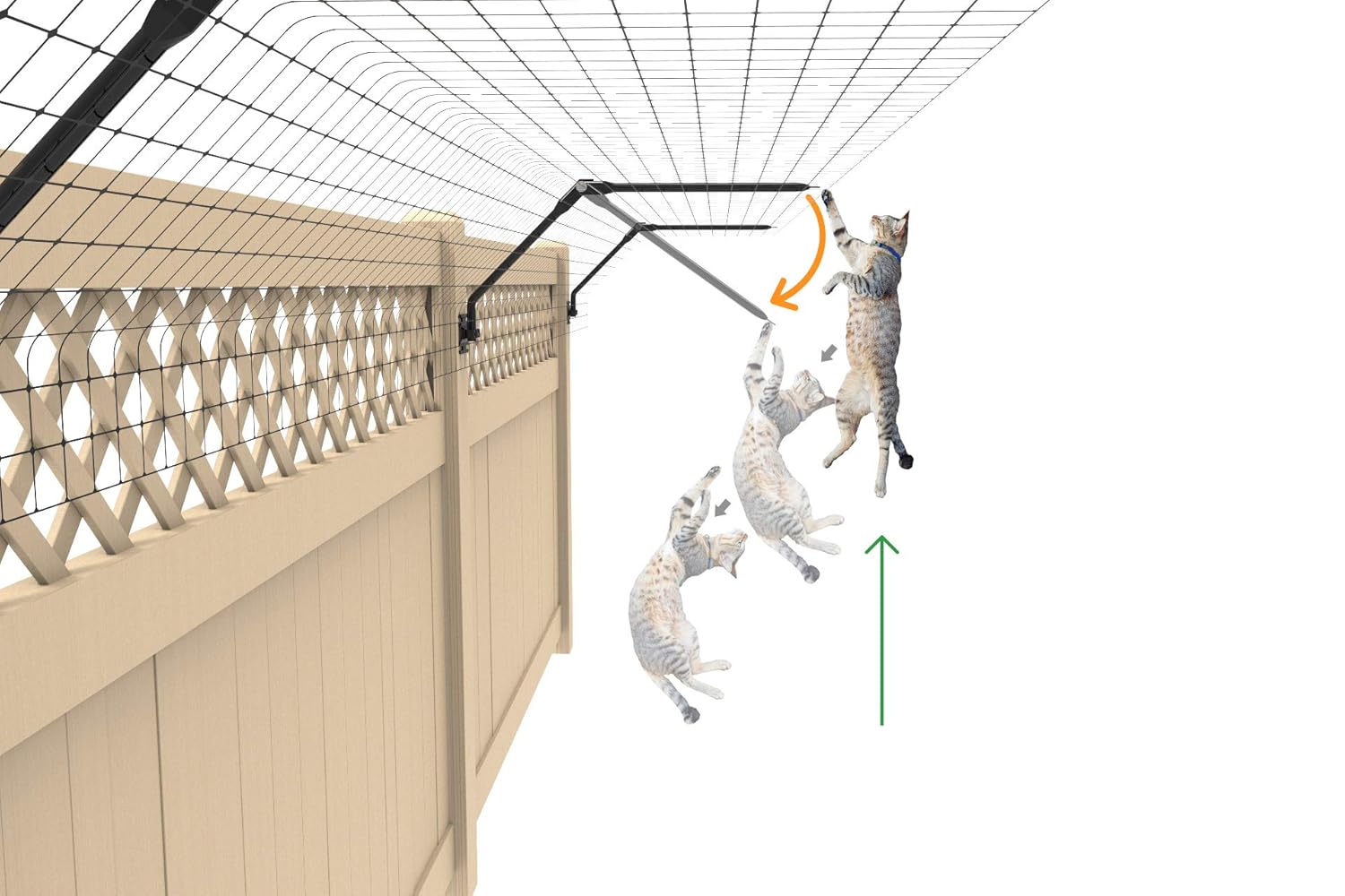 Purrfect Fence Existing Fence Conversion System Cat