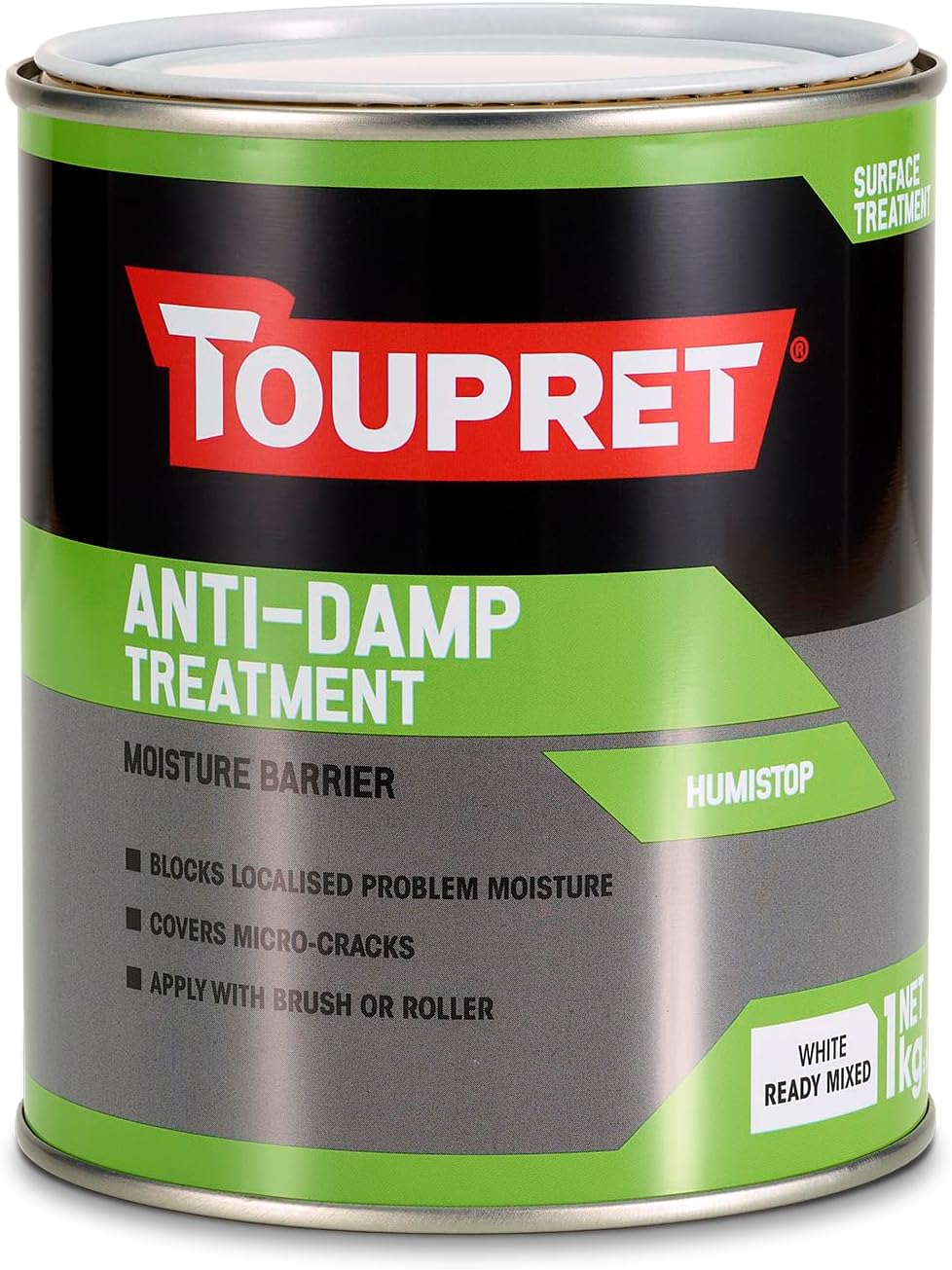 Toupret Anti-Damp Render 1kg - Waterproof Masonry Repair for Rising Damp