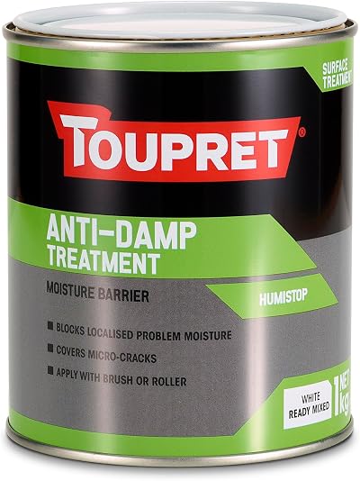 Toupret Anti-Damp Render 1kg - Waterproof Masonry Repair for Rising Damp