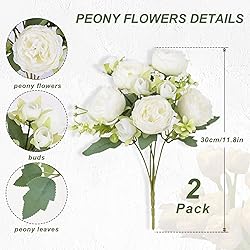 MARTINE MALL 2 Packs Peonies Artificial