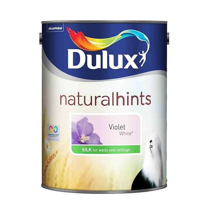 Dulux 500007 DU Silk Paint, 5 L Violet White Amazon.co.uk DIY & Tools