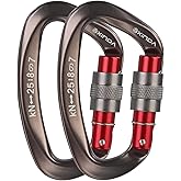 XINDA Screwgate Locking Carabiner Clip - Professional Rock Climbing Carabiner Screw Lock,Heavy Duty Carabiners for Climbing,Mountaineer,Hammock,Camping,Outdoor Equipment