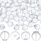 Alpinleux 50 Pcs Comfort Impenetrable Soft Safety Backs, Secure Clear Rubber Earring Backs, TPE Material Backs for Earrings Posts (6.5mm)