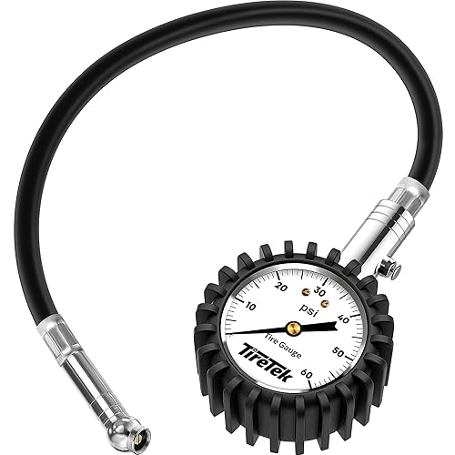 TireTek Tire Pressure Gauge for Cars and Trucks (60 PSI, ANSI Certified ...