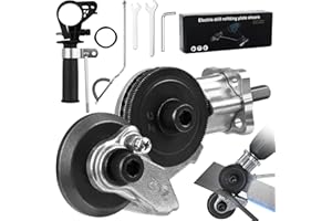 BALLMENT Upgraded Electric Drill Plate Cutter, Sheet Metal Nibbler Drill Attachment with Adapter, Efficient Sheet Metal Cutter for Iron, Copper, Aluminum, and Steel Sheets, Steel up to 20-30 GA